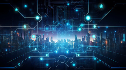 Obraz premium Circuit board electronic chip or electrical circuit engineering technology concept background
