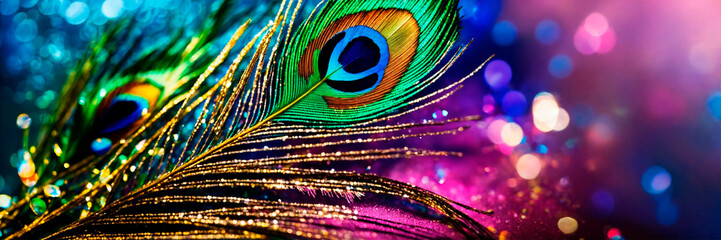 Naklejka premium beautiful easter background with feathers. Selective focus.