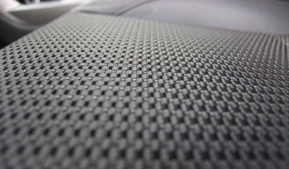 Tape Weave Design Of Car Seat Upholstery Closeup Angle View
