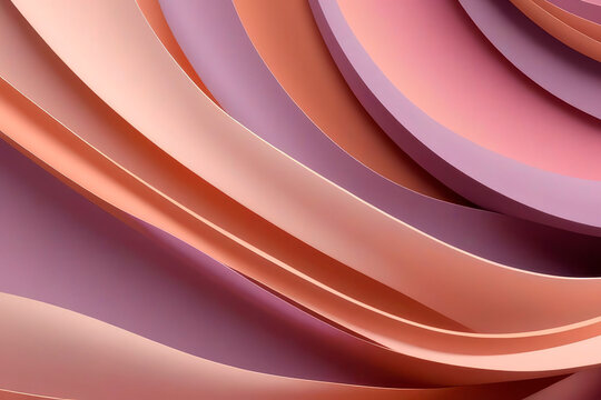 Wavy modern shapes, abstract background in muted mauve, dusty rose and soft terracotta blend colors.