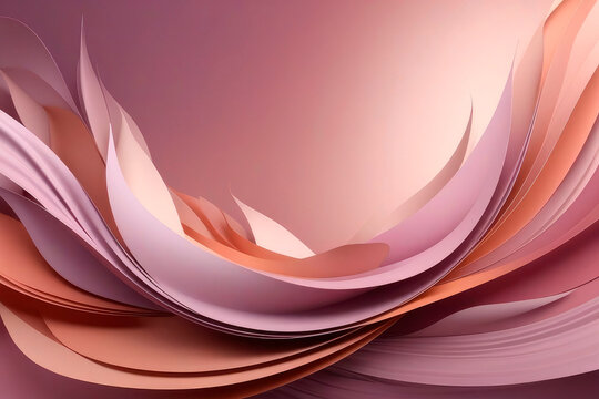 Wavy modern shapes, abstract background in muted mauve, dusty rose and soft terracotta blend colors.