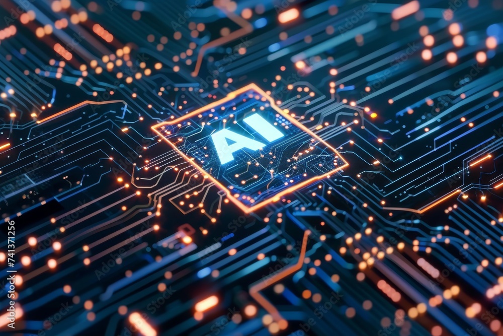 Aufkleber ai brain chip vmpfc. artificial intelligence microarchitecture mind oncology ct axon. semiconductor 
