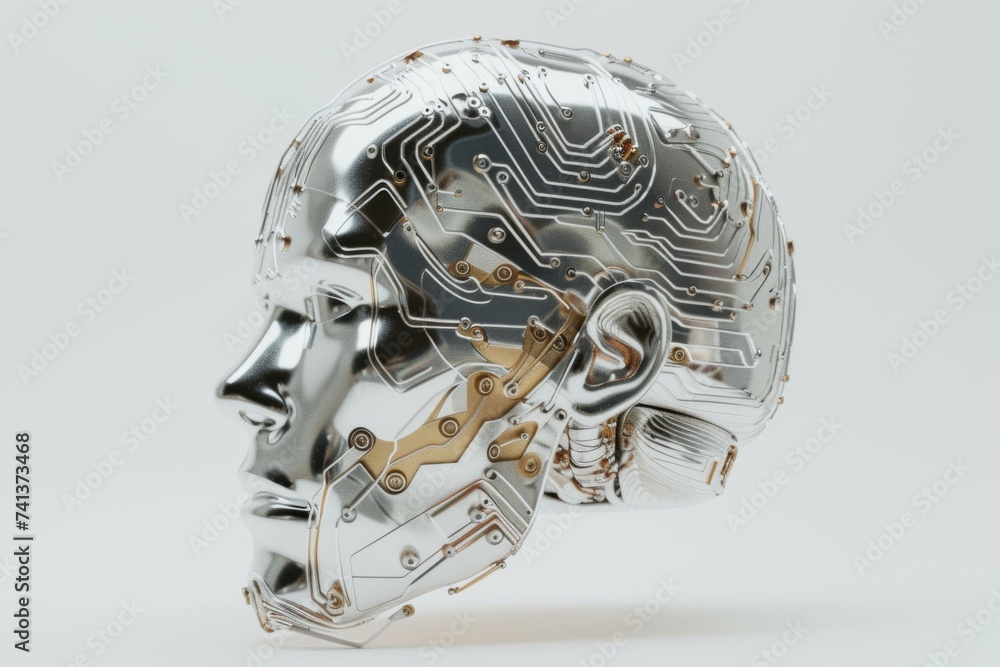Poster ai brain chip future proof. artificial intelligence ai mind perception axon. semiconductor palliativ