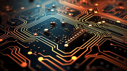 Circuit board background, technology and science concept background