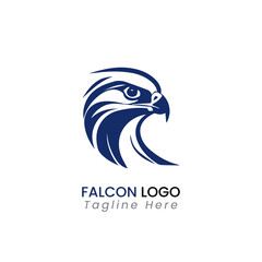 falcon logo design icon template