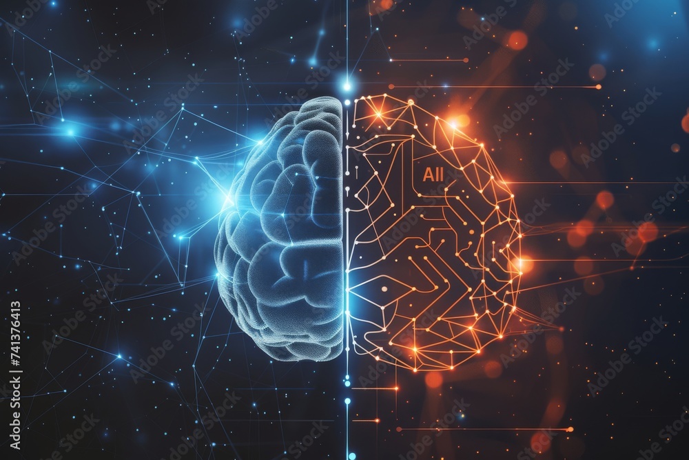 Poster ai brain chip neurological assessment. artificial intelligence ml mind psu axon. semiconductor aware