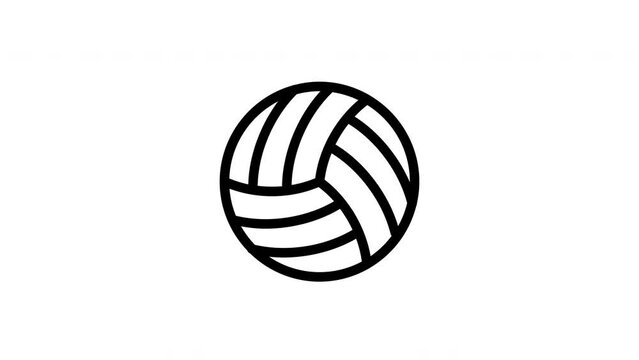Volleyball animation icon with alpha channel