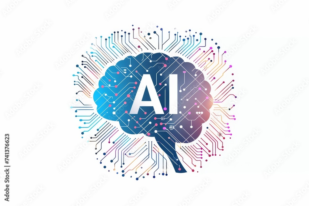 Poster ai brain chip tomorrow problems. artificial intelligence nanocomposites mind nanoantennas axon. semi