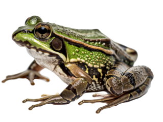 The Albanian arctic frog on a transparent background.