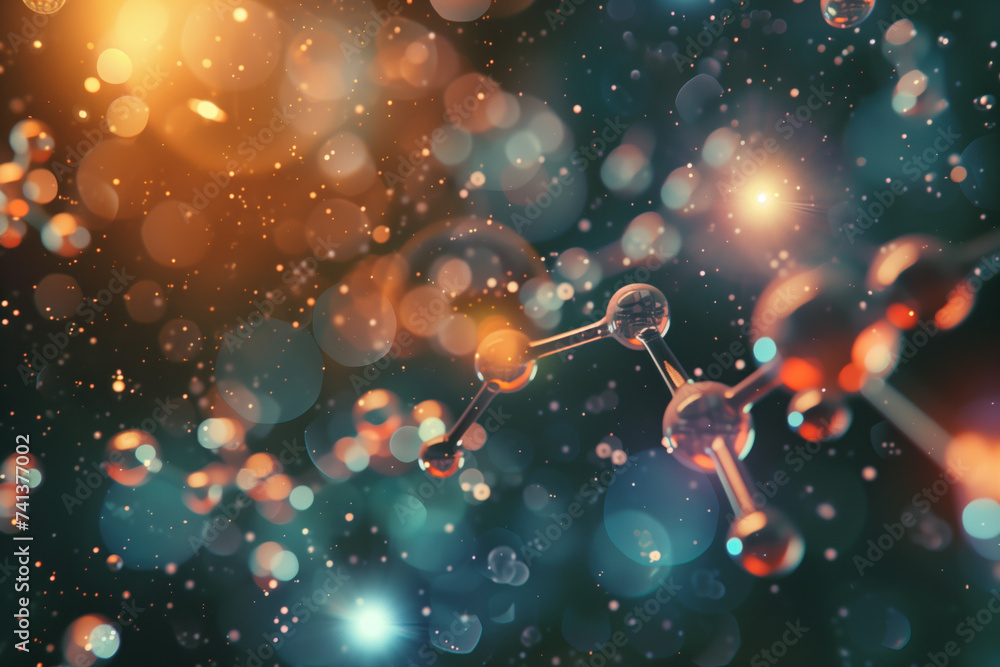 Poster abstract colorful background image. general science. created with generative ai technology