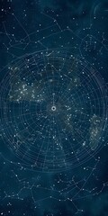 Minimalist Background of a Celestial Constellation Map for Mobile Phone. Concept Minimalism, Celestial Constellations, Mobile Phone, Background, Design