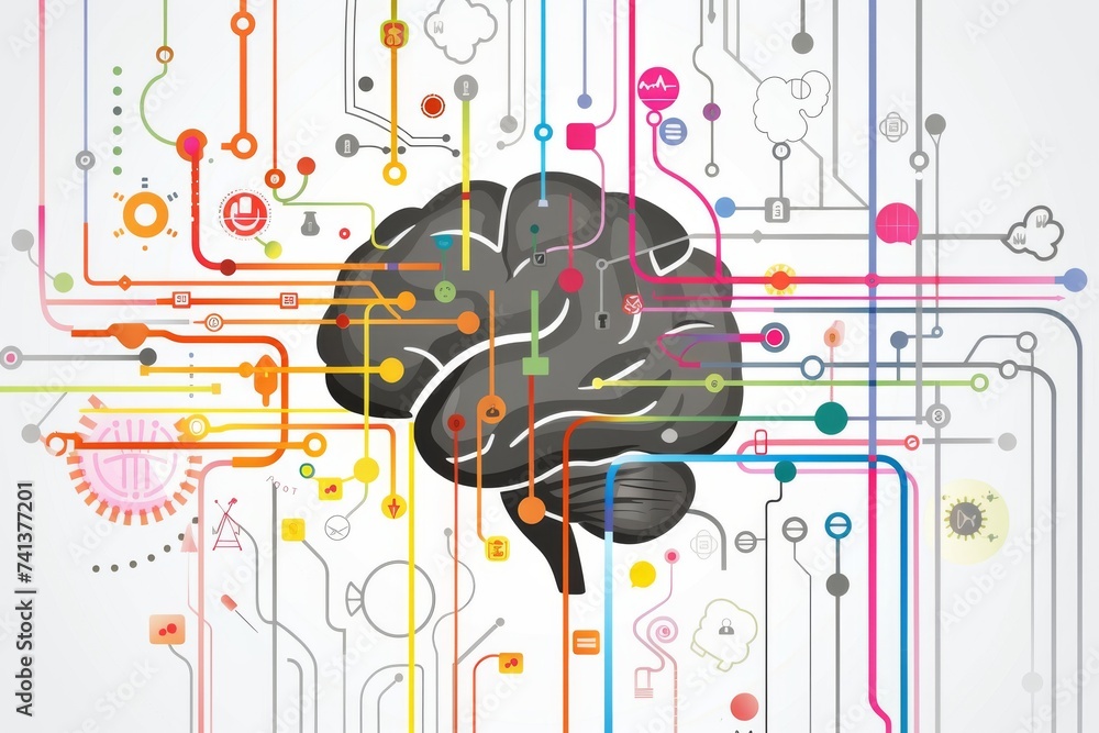 Aufkleber ai brain chip server patch management. artificial intelligence conversation mind gaba axon. semicond