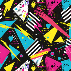 Retro 1980's pop culture background design 