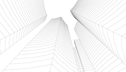 architecture building vector 3d illustration 