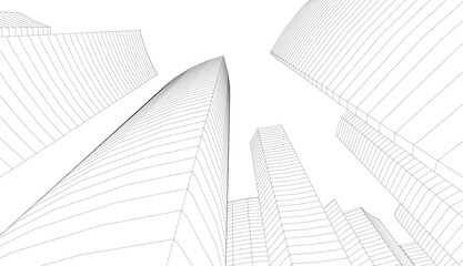 Fototapeta na wymiar architecture building vector 3d illustration 