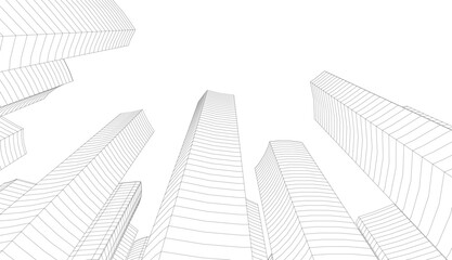 Fototapeta premium architecture building vector 3d illustration 