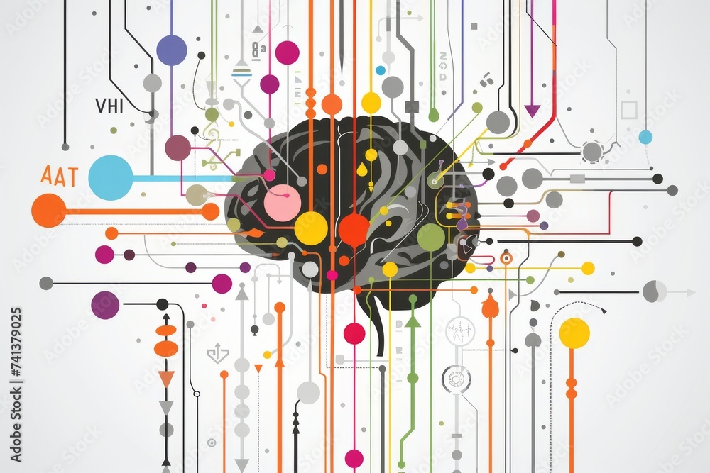 Poster ai brain chip motor neurons. artificial intelligence ct report mind neurotransmitter pathophysiology