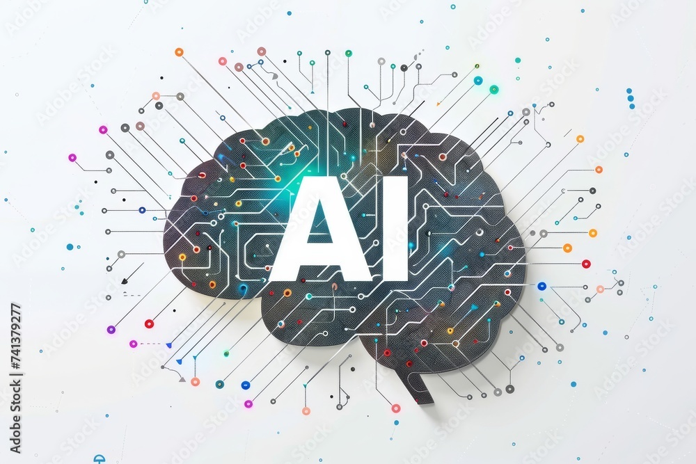 Poster ai brain chip yield analysis. artificial intelligence renewable energy mind doping axon. semiconduct