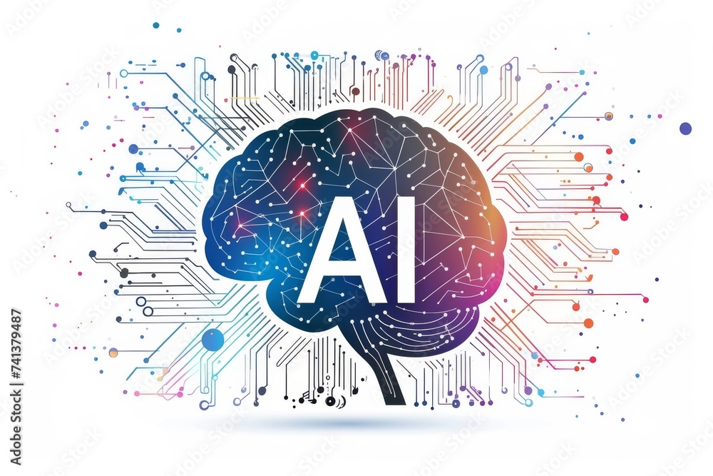 Aufkleber ai brain chip quantum advantage. artificial intelligence big o notation mind amygdala axon. semicond