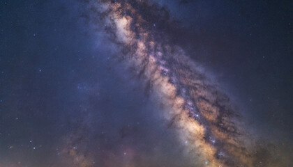Fototapeta na wymiar Capturing the Milky Way: Long Exposure Night Sky Photography