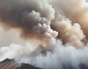 Wildfire Smoke Background - Dramatic Nature Display