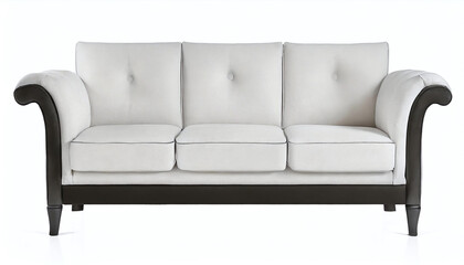 Obraz premium Luxurious White Sofa - Classic Design