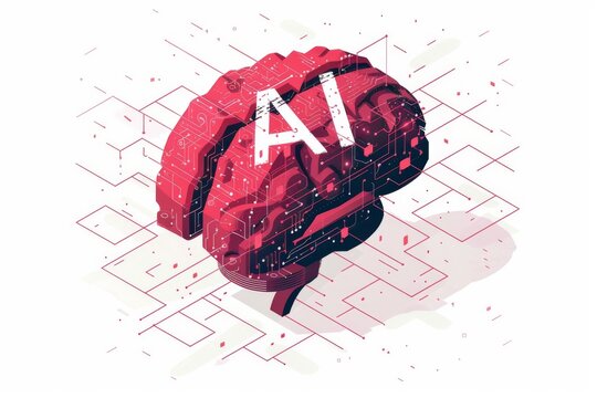AI Brain Chip visionary leadership. Artificial Intelligence ai scalability mind visual display axon. Semiconductor revolution circuit board ai tech