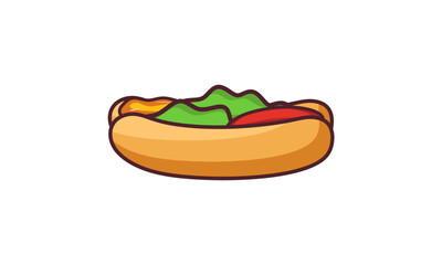 vector of hotdog food logo