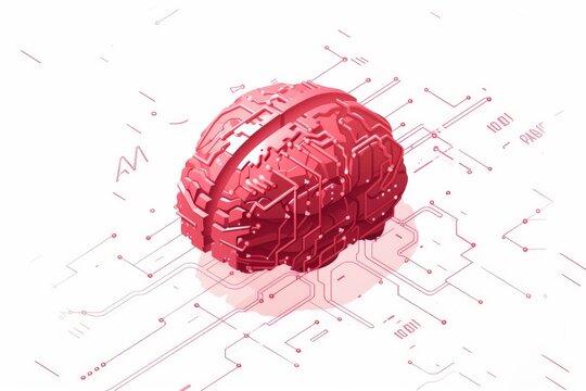 AI Brain Chip consolidation. Artificial Intelligence cloud deployment model mind idps axon. Semiconductor visual memory circuit board concentration