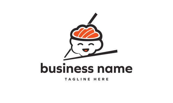 vector of sushi food logo