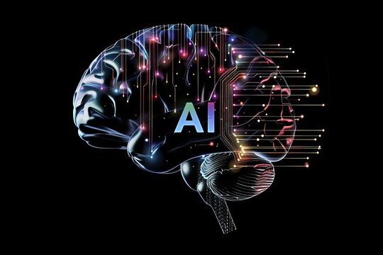 AI Brain Chip pvd. Artificial Intelligence data schema mind occupational therapy aids axon. Semiconductor nanomedicine circuit board placebo effect