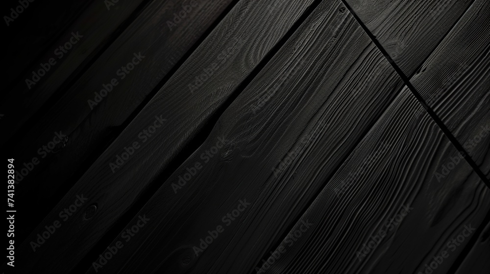 Poster this image features a detailed view of dark wooden planks arranged in a diagonal pattern, highlighti