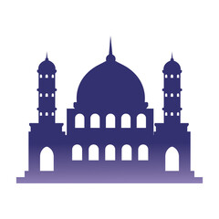 mosque silhouette set vector Ramadhan kareem