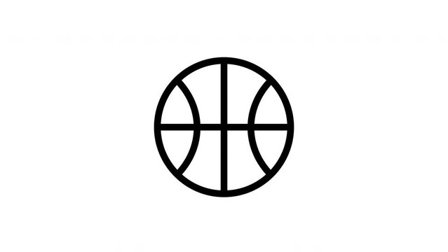 Basketball animation icon with alpha channel