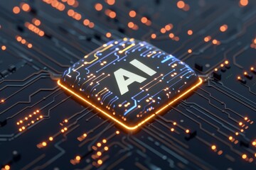 AI Brain Chip icon size. Artificial Intelligence brain implantable devices mind audio synthesis axon. Semiconductor data wrangling circuit board gaas