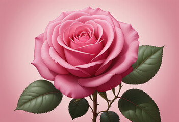 close up of pink rose on pink background