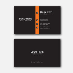 Modern and simple business card design. Double-sided creative business card vector design template. Vector illustration design. Horizontal layout, Print...