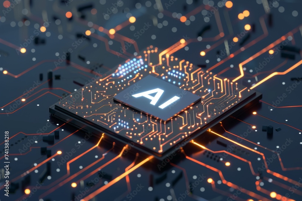 Poster ai brain chip posterior insula. artificial intelligence growth cone signaling mind gpu axon. semicon