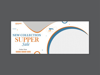 Vector fashion billboard design template.Business billboard design for advertising.fashion web banner design.