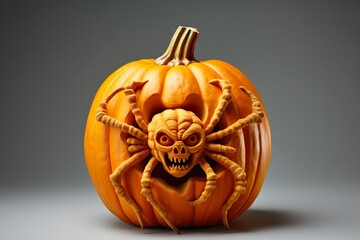 HAppy Halloween pumpkin pattern ai generated 