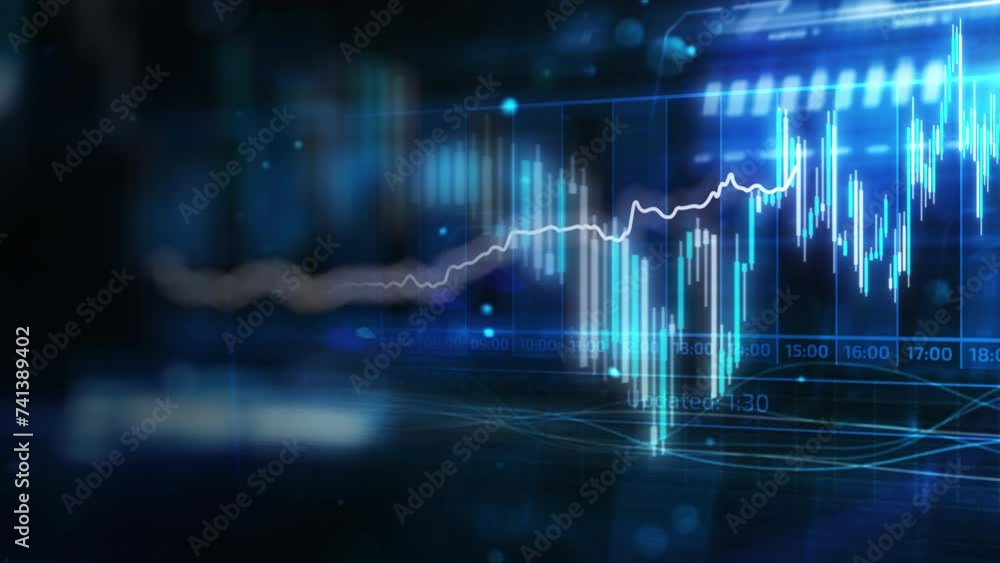 Poster within the digital space, a substantial flow of stock exchange data is underway.