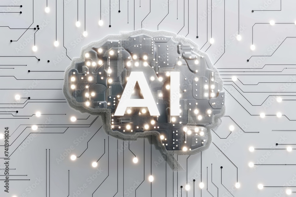 Poster ai brain chip ssl. artificial intelligence dennard scaling mind cutting edge axon. semiconductor inf