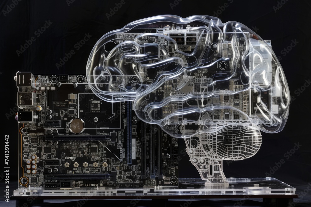 Poster ai brain chip cognitive vitality. artificial intelligence ntp server mind clinical trials axon. semi