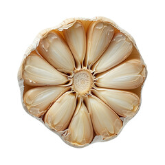 Garlic slice Isolated on transparent background