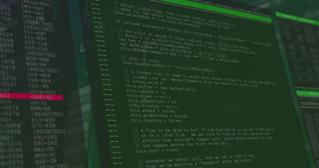 Image of data processing on interface