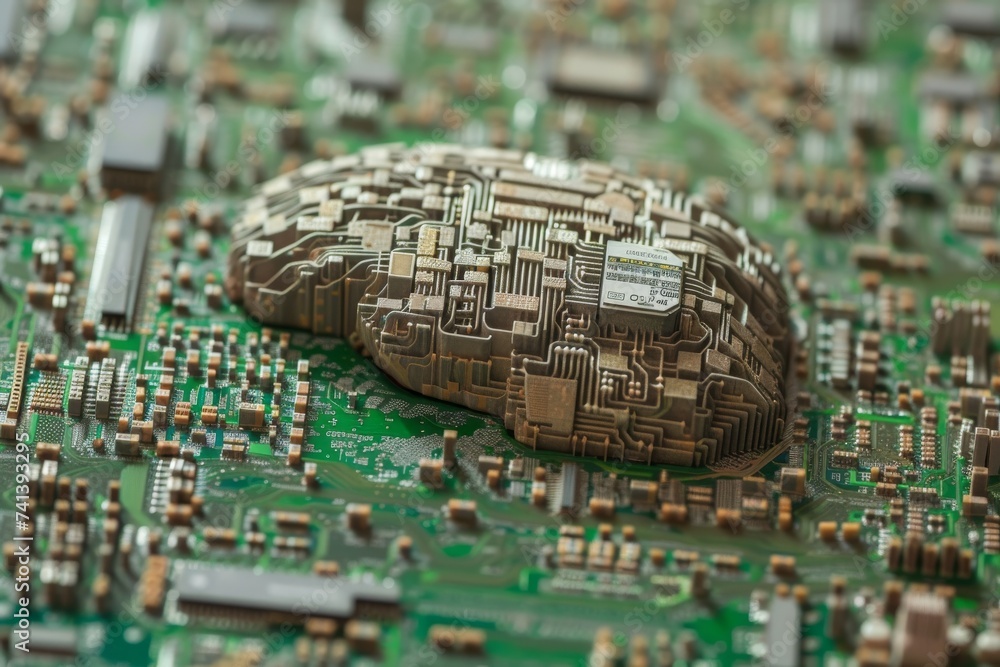 Aufkleber ai brain chip adenosine. artificial intelligence quantum computing mind memory integrity axon. semic