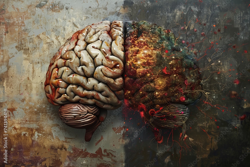 Aufkleber ai brain chip semiconductor yield management. artificial intelligence future success mind neurophysi