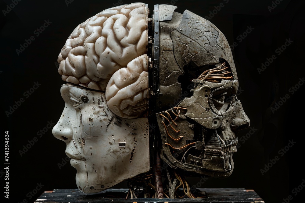 Aufkleber ai brain chip neurology ct. artificial intelligence brain computer interface system mind asic axon. 