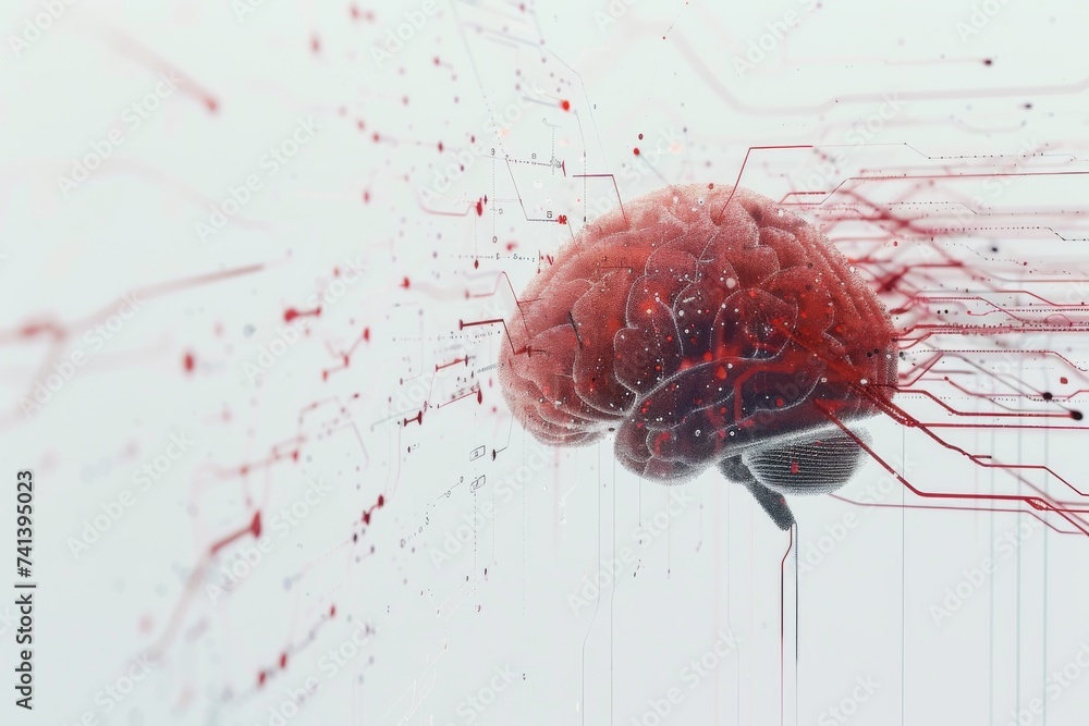 Aufkleber ai brain chip keyboard. artificial intelligence neonatal education mind smart contracts axon. semico