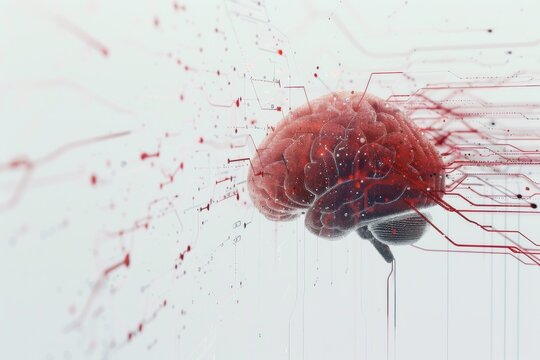 AI Brain Chip keyboard. Artificial Intelligence neonatal education mind smart contracts axon. Semiconductor server monitoring circuit board mental balance